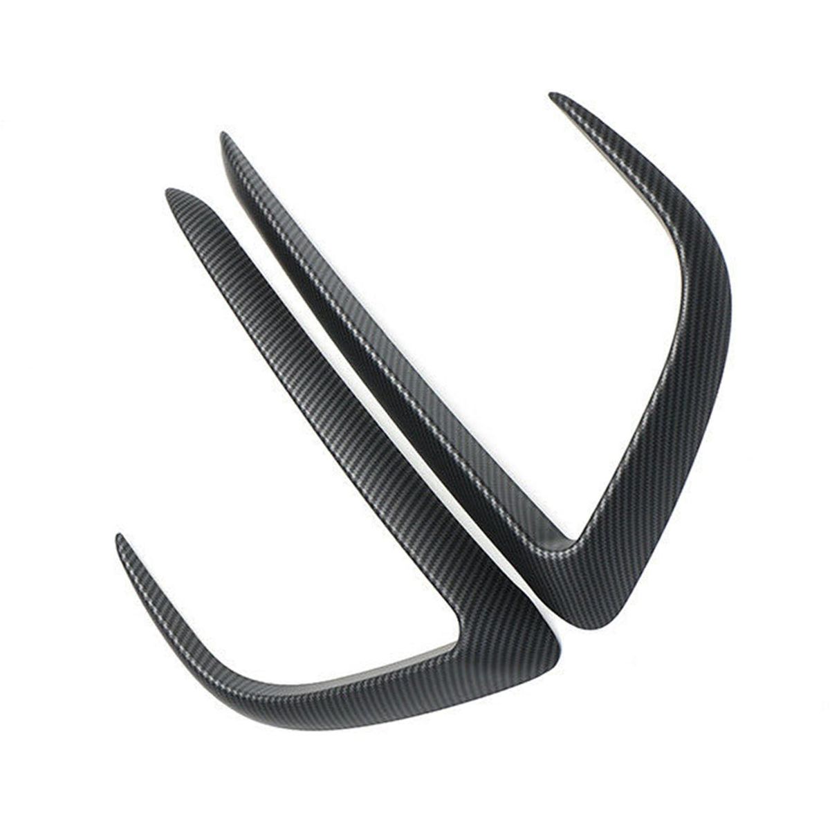 1 Pair of Front Fog Light Cover Eyebrow Cover Trim Frame Replacement for Tesla Model Y 2020 2021 Carbon Fiber