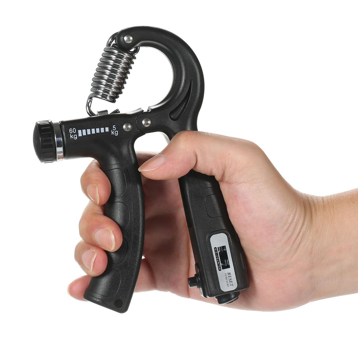 2pcs Hand Grip Strengthener with Counter 5-60kg Adjustable Resistance Fitness Hand Exerciser for   Muscle Building Wrist Training