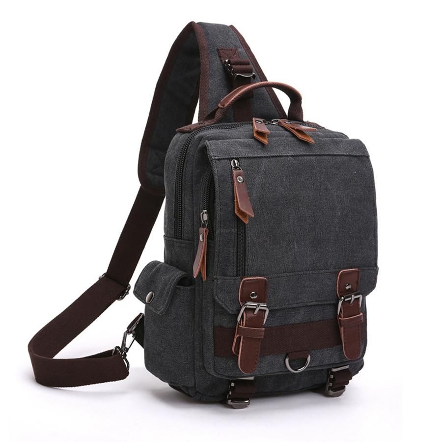 Canvas Outdoor Travel Bag Unisex Single Shoulder Backpack