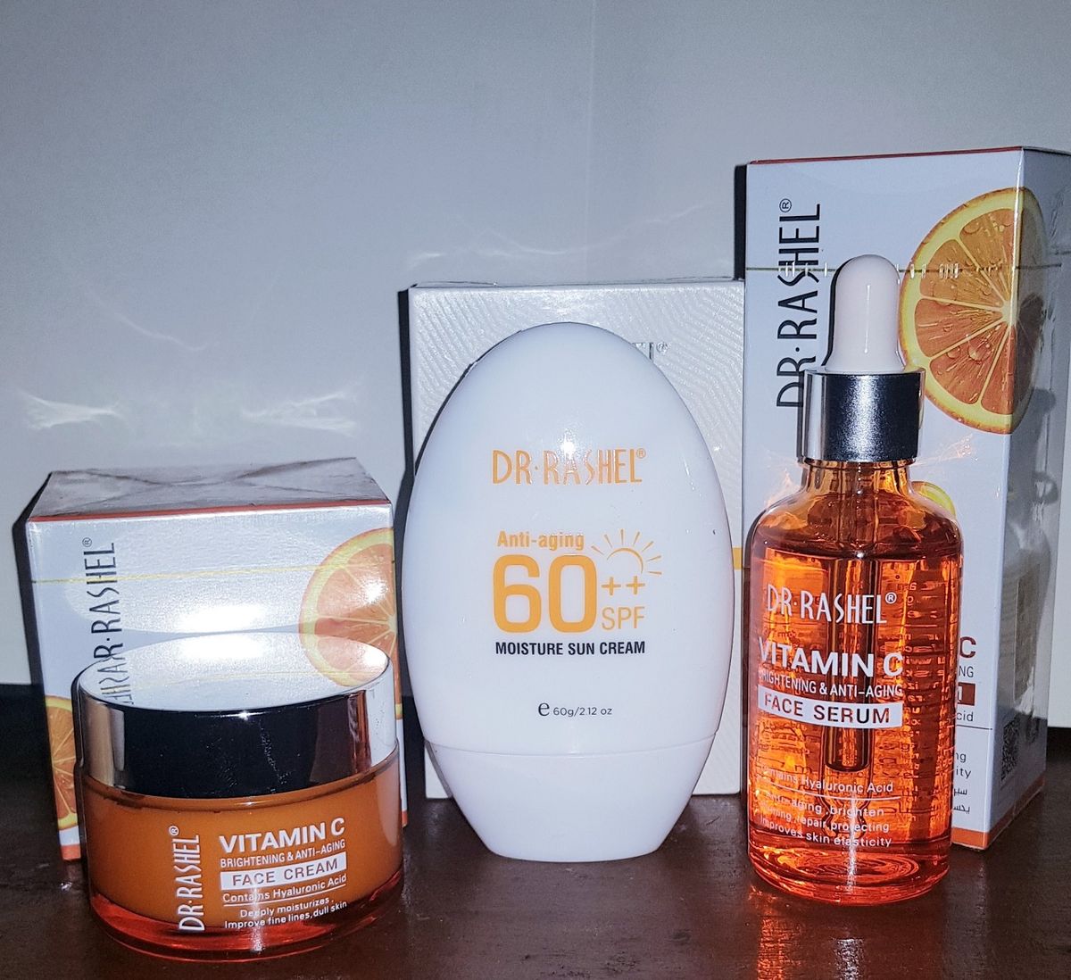 Anti-aging Sun Cream, Vit C Face Cream & Serum