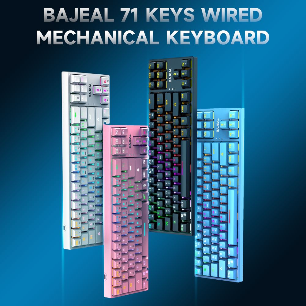K71 Wired Mechanical Keyboard 71 Keys Gaming