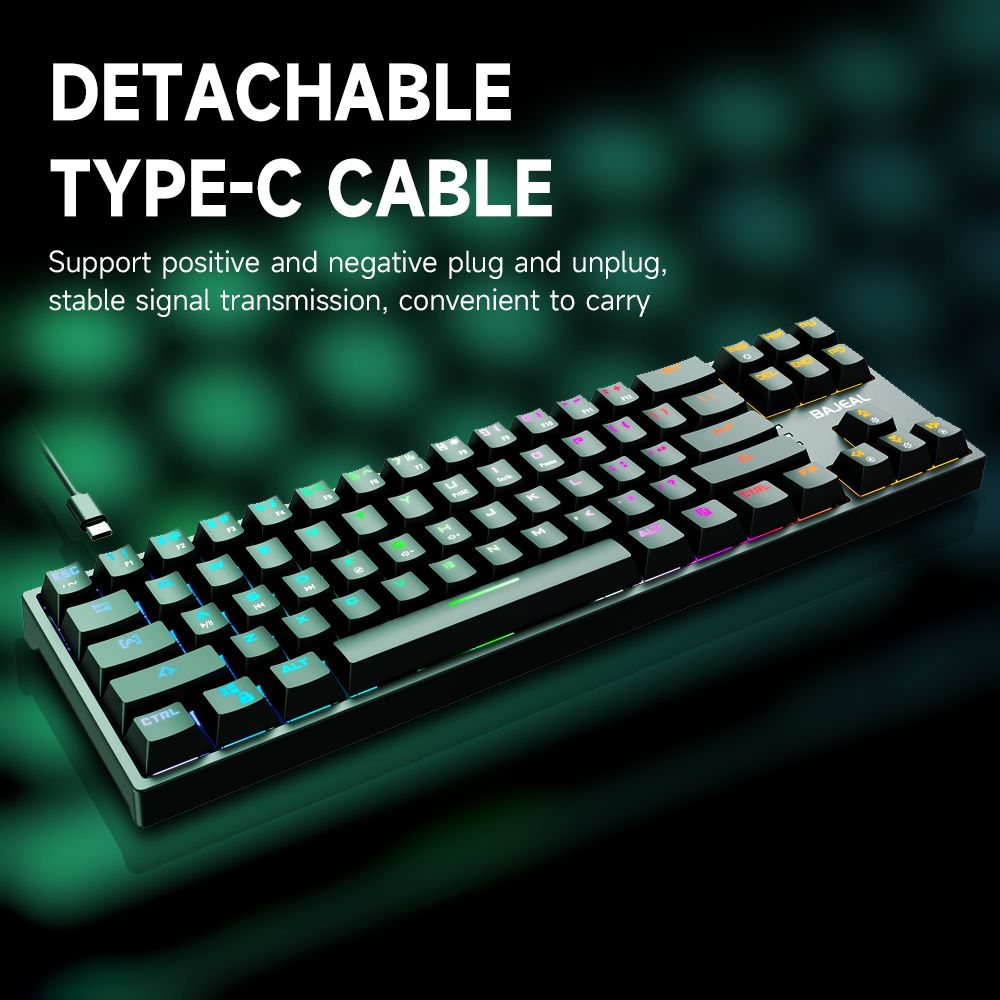 K71 Wired Mechanical Keyboard 71 Keys Gaming