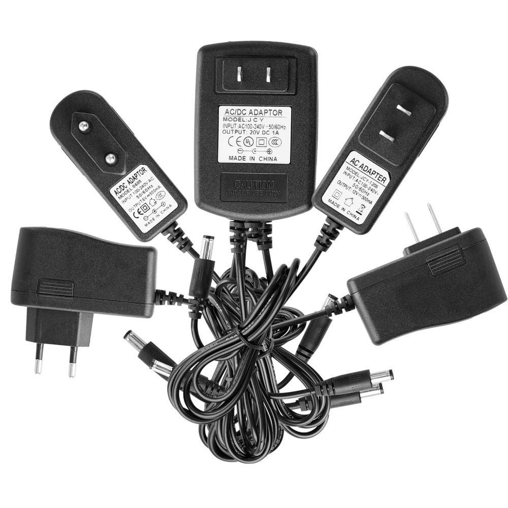 DC 12V 3V 6V 19V 20V US EU Plug Power Supply Adapter