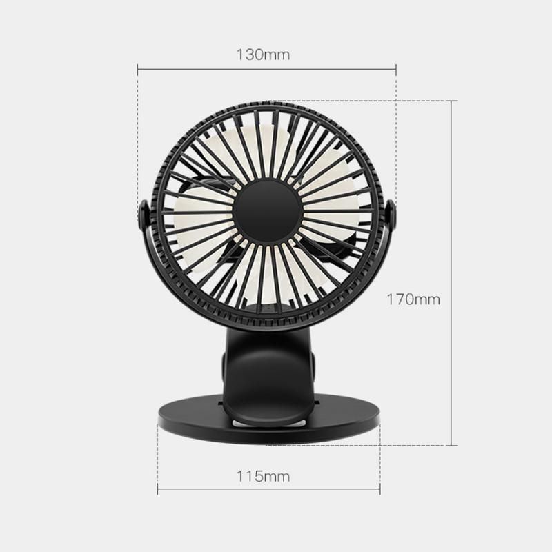 Baby Car Fan Rechargeable USB Mini Home Clip On Battery Stroller Desktop Office Portable Desk Fans Camping 360° Decorative