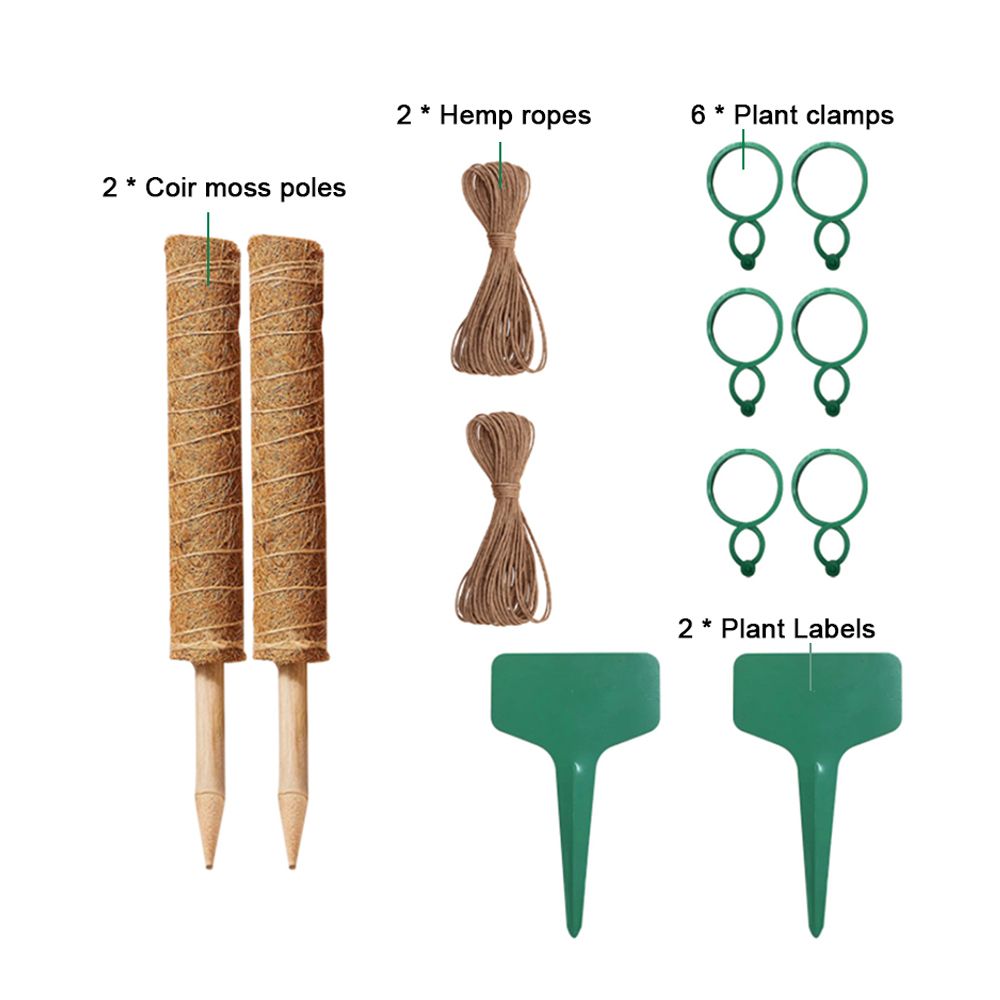 2Pcs 11.8'' Moss Poles Plant Stake Support For Climbing