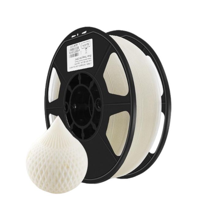 PLA 3D Printer Filament Luminous 1.75mm Thick Durable Clog Free White