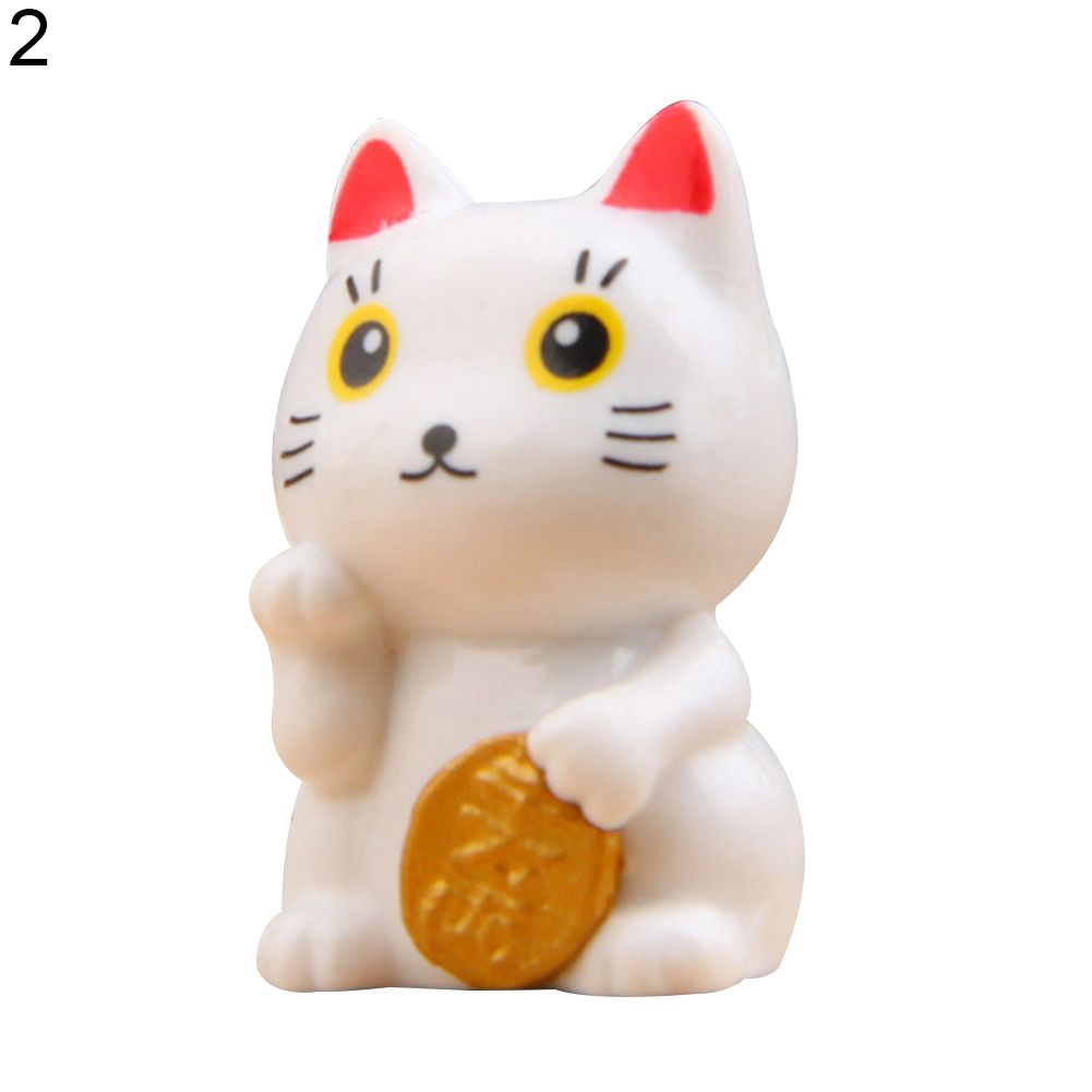 Fortune Cute Cat Miniature Landscape Ornaments Garden-2#