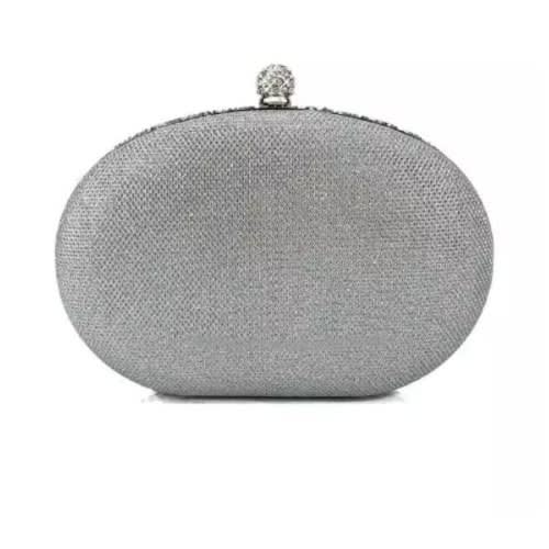 Ladies Clutch Purse - Silver
