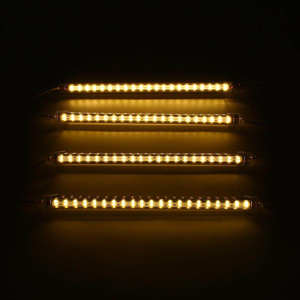 4x LED 30W Rigid Strip Light 12V Daylight Touching Switch Rigid LED Light Bar For Kitchen Counter Closet Shelf Lights Car Van Bus Caravan Camping Lighting-US PLUG Beautiful Rules Warm White Light