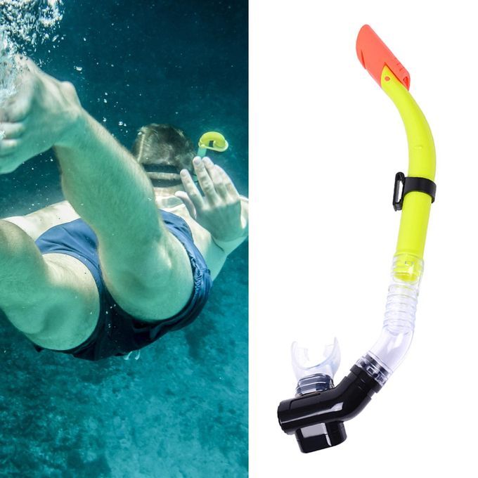 Semi Dry Snorkel Snorkeling Scuba Dive Swimming Freediving Yellow