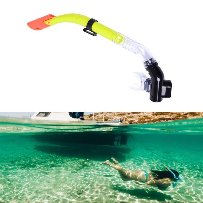 Semi Dry Snorkel Snorkeling Scuba Dive Swimming Freediving Yellow