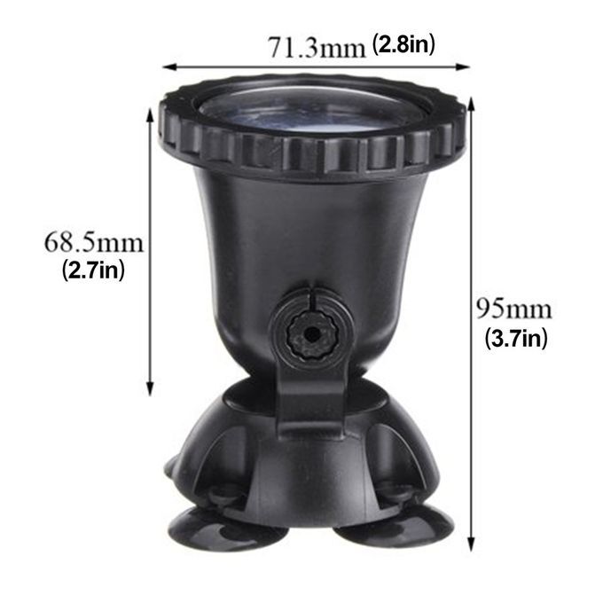 Waterproof   Aquarium Light Fountain Submersible Pool Light Spotlight-black-EU