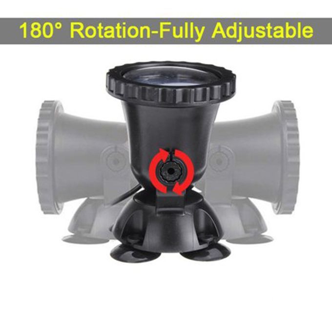 Waterproof   Aquarium Light Fountain Submersible Pool Light Spotlight-black-EU