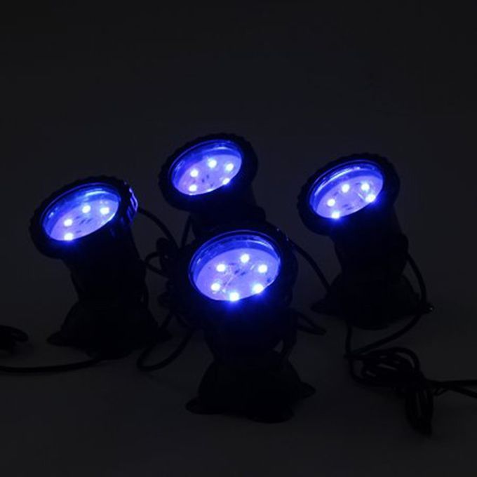 Waterproof   Aquarium Light Fountain Submersible Pool Light Spotlight-black-EU