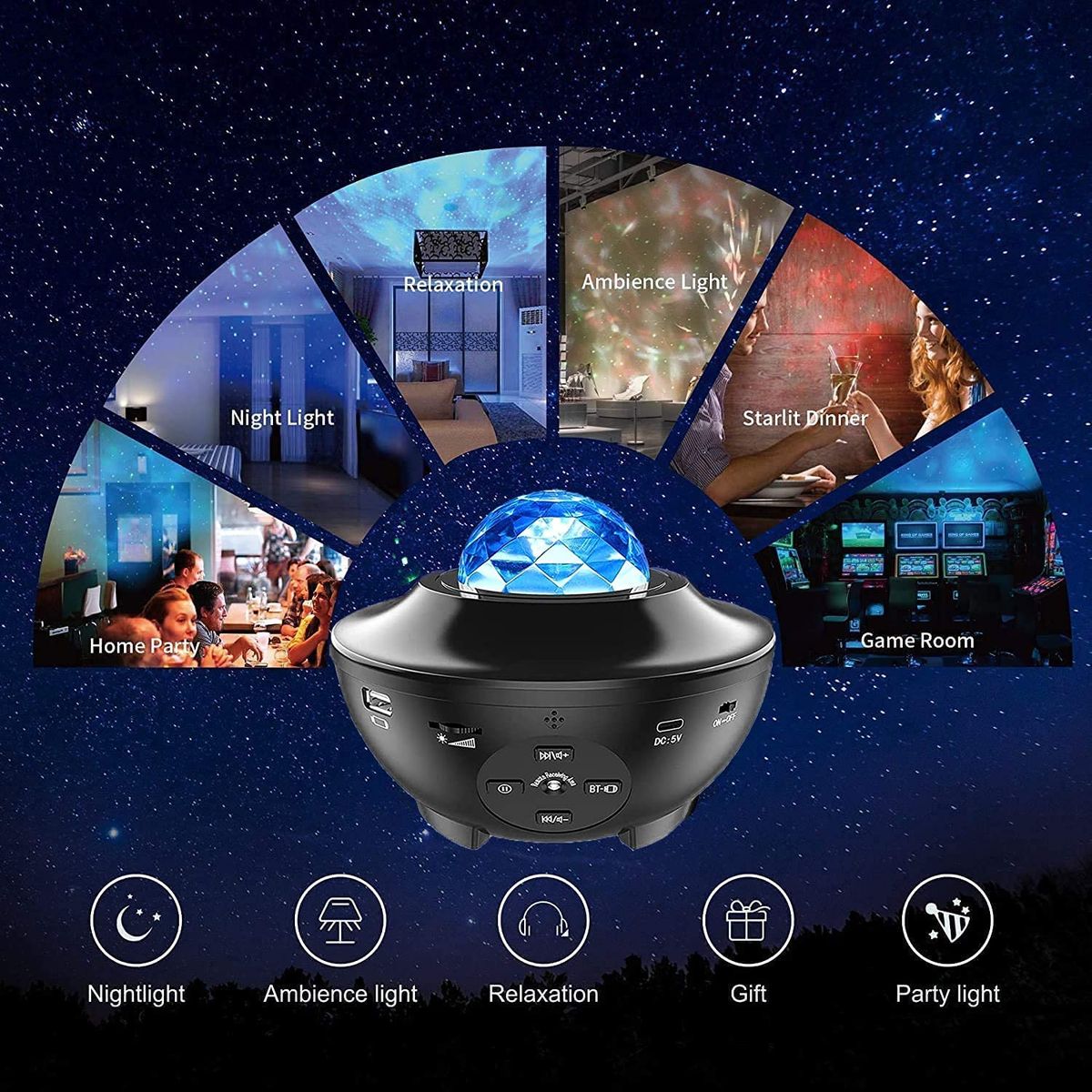 Star Projector Galaxy Night Light Projector
