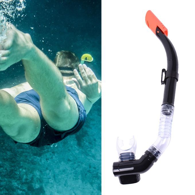 Semi Dry Snorkel Snorkeling Scuba Dive Swimming Freediving Black