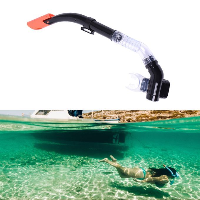 Semi Dry Snorkel Snorkeling Scuba Dive Swimming Freediving Black
