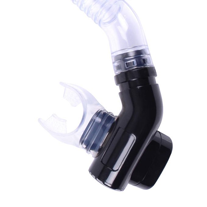 Semi Dry Snorkel Snorkeling Scuba Dive Swimming Freediving Black