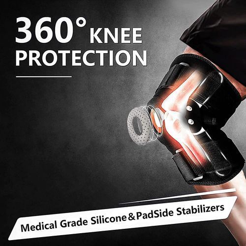Knee Brace With Stabilizers Compression Support Hinged