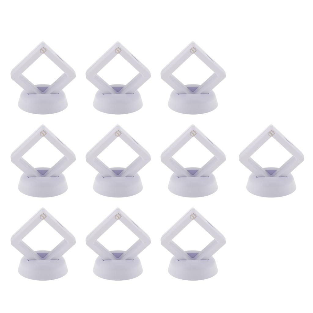 10pcs Coin Display Challenge Coin Medallion 3D Floating Frame White
