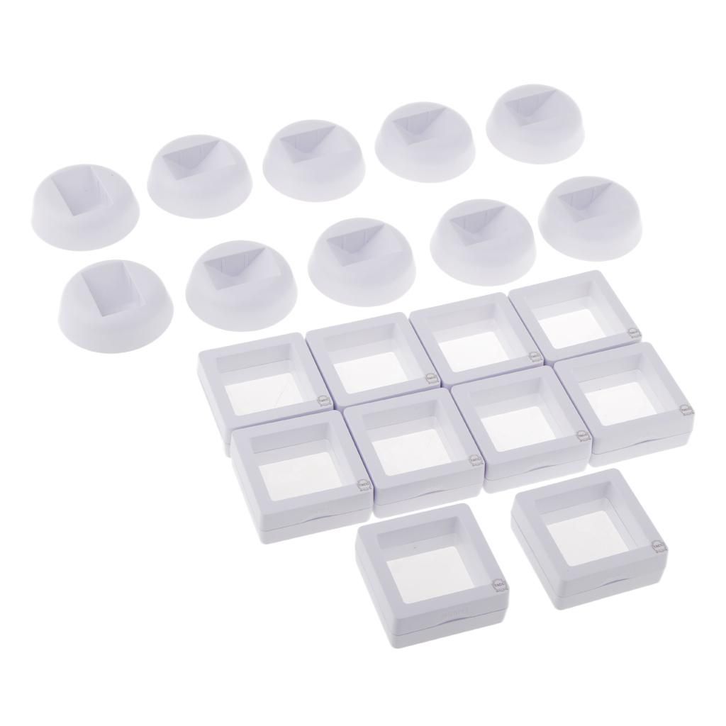 10pcs Coin Display Challenge Coin Medallion 3D Floating Frame White