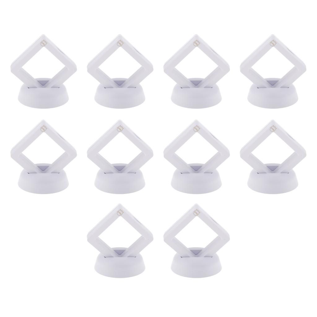 10pcs Coin Display Challenge Coin Medallion 3D Floating Frame White