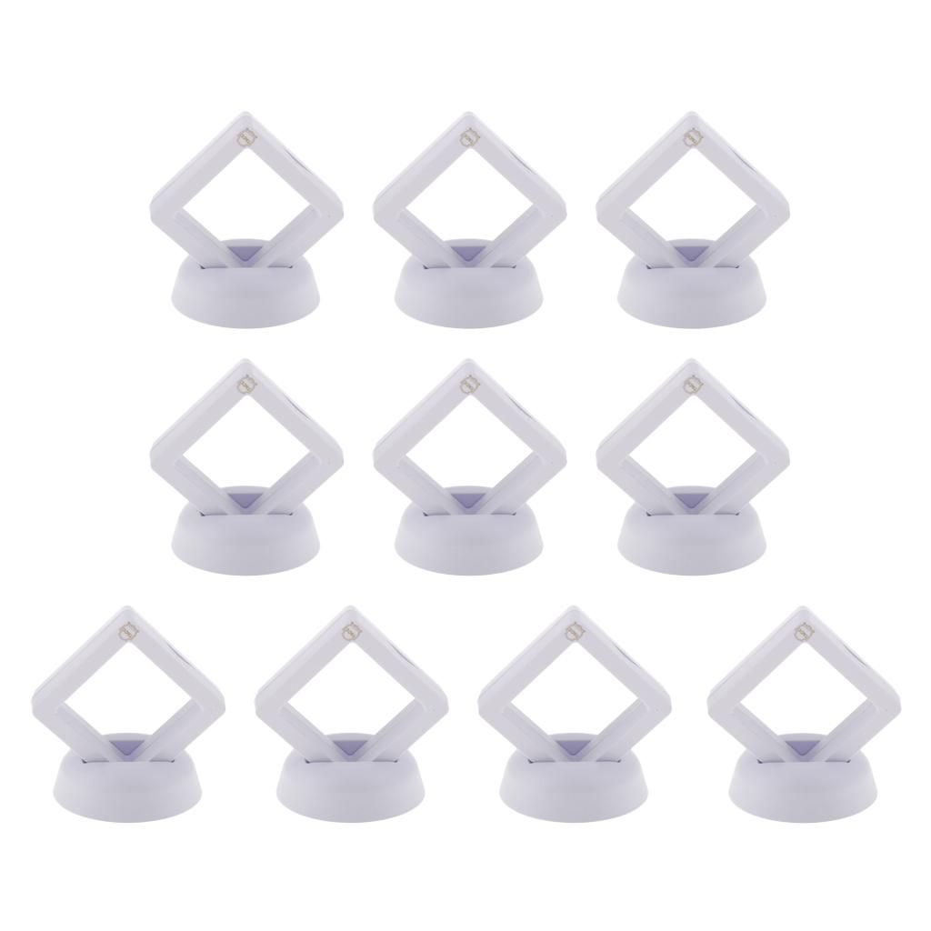 10pcs Coin Display Challenge Coin Medallion 3D Floating Frame White
