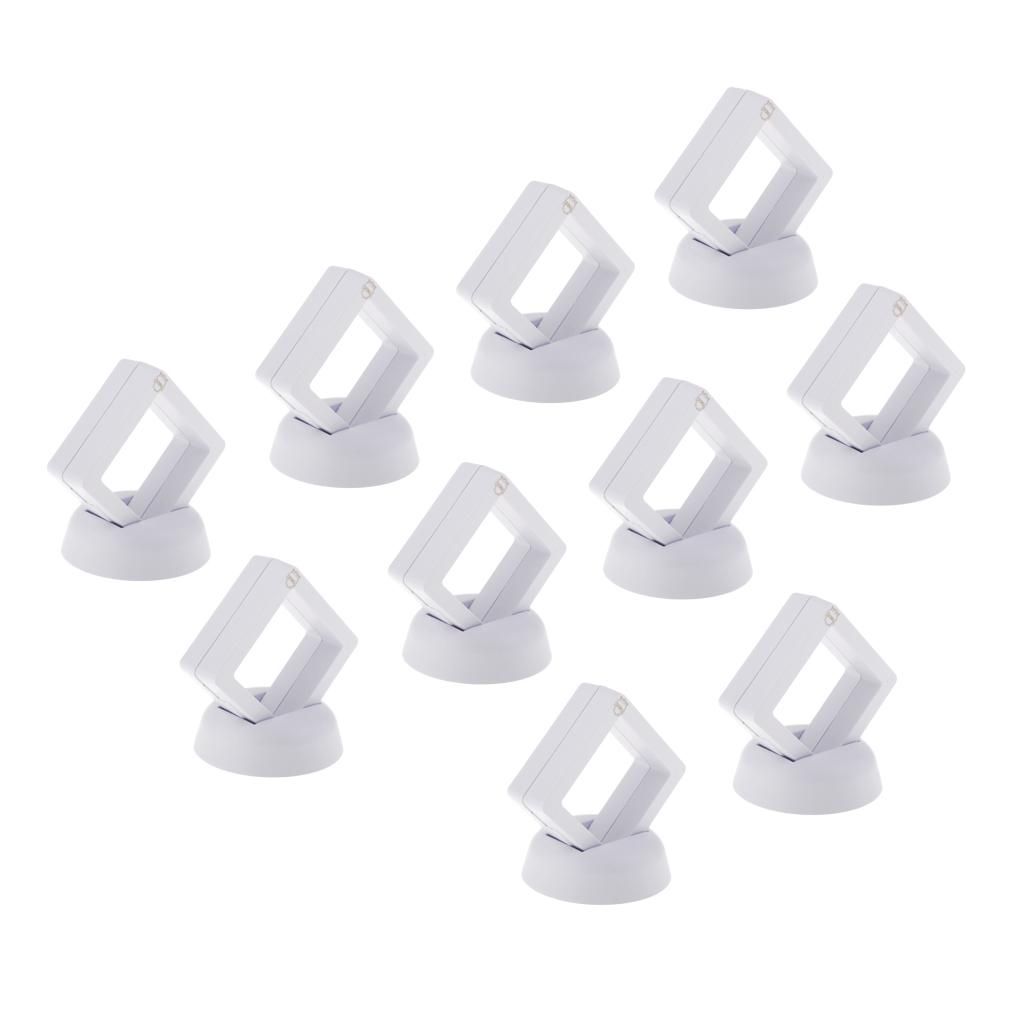 10pcs Coin Display Challenge Coin Medallion 3D Floating Frame White