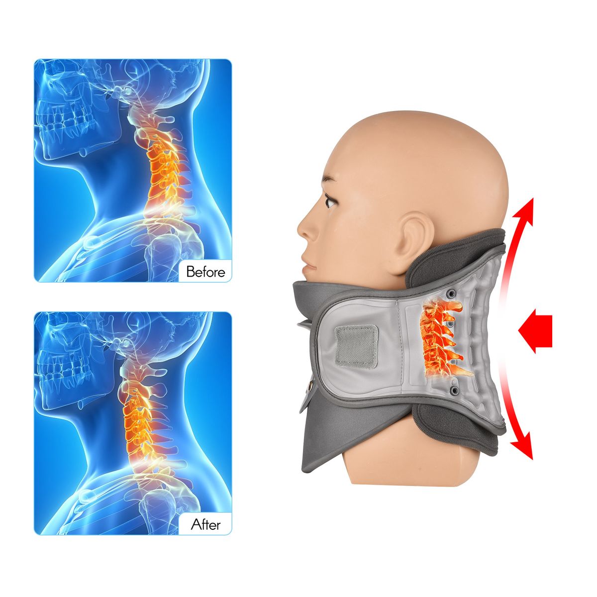 Cervical Neck Traction Device Adjustable Inflatable Neck