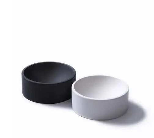 Desktop holder Cement multi-flower pots silicone mold home furnishings round storage functional container molds (No water holes)