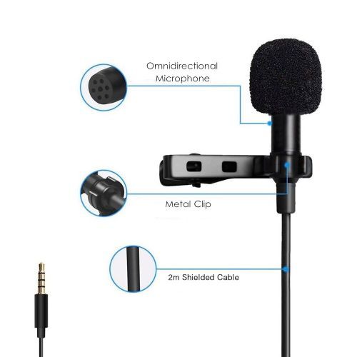 Clip-on Lapel Mic For  Audio Video Recording - 3.5mm