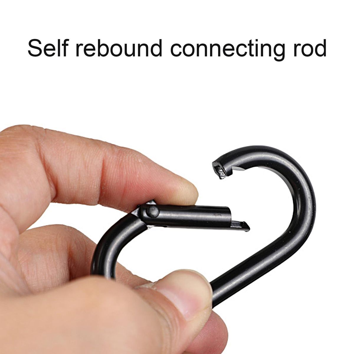 Track Type Carabiner Connecting Ring Chain Hook Black