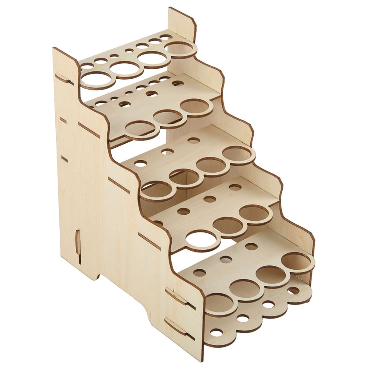 DIY Wooden Pigment Rack Multiple Layers Painting Supplies