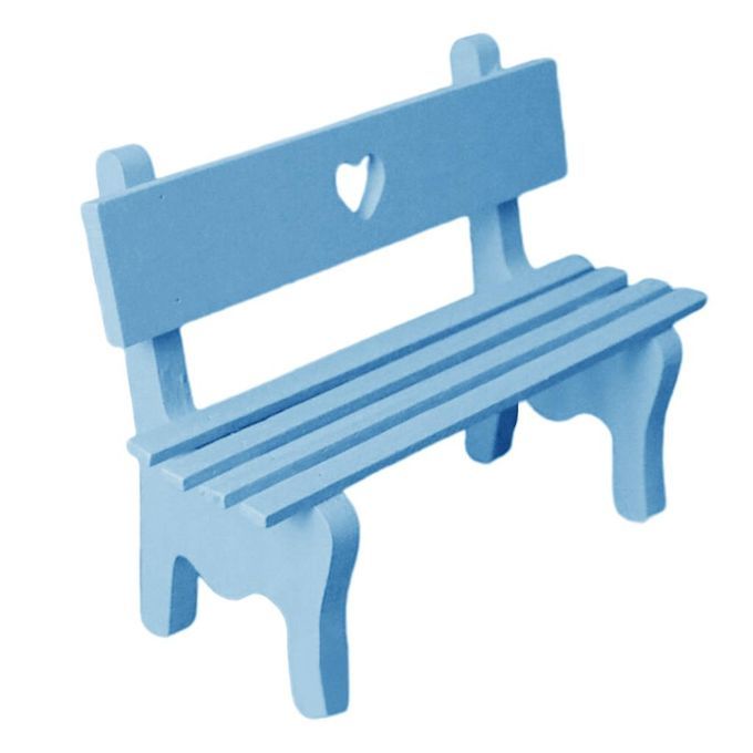 Sunglasses Display Mini Bench Solid Wood Eyewear Holder Eyeglass Blue