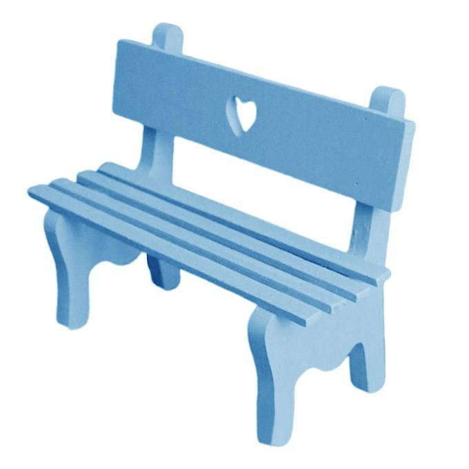 Sunglasses Display Mini Bench Solid Wood Eyewear Holder Eyeglass Blue