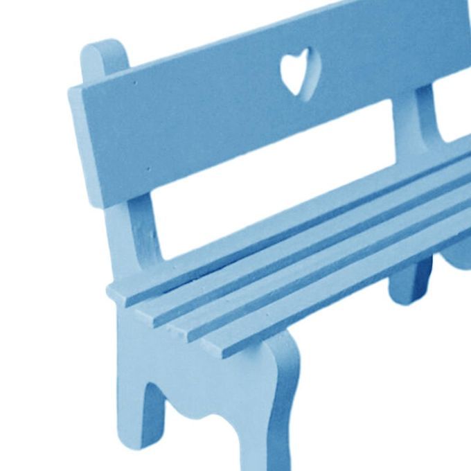 Sunglasses Display Mini Bench Solid Wood Eyewear Holder Eyeglass Blue
