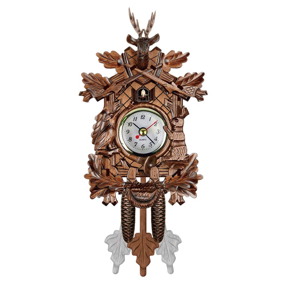 Cuckoo Wall Clock Bird Wood Hanging Decorations For Home