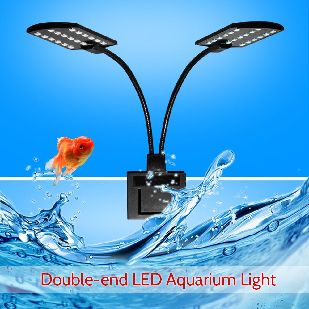 AC220V 15W 36 LED Dual-end Aquarium Light Fish Jar Lamp Flexible Bendable Illumination Angle White Portable