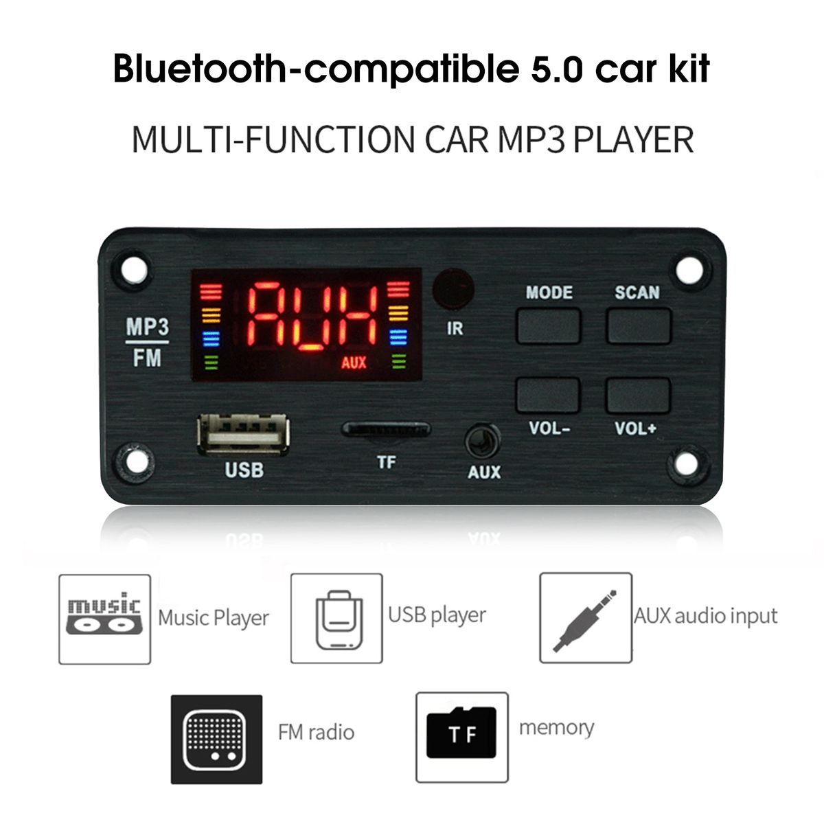 Decoding Board   Bluetooth-compatible5.0 Multi-purpose Black