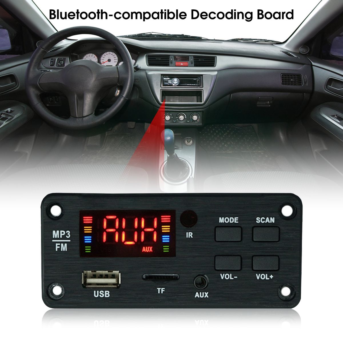 Decoding Board   Bluetooth-compatible5.0 Multi-purpose Black