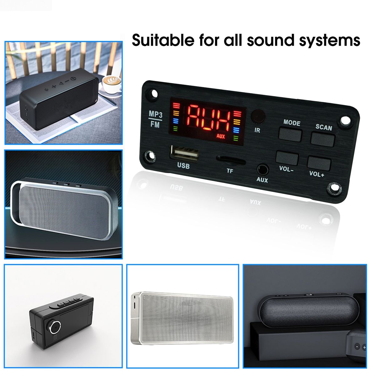 Decoding Board   Bluetooth-compatible5.0 Multi-purpose Black
