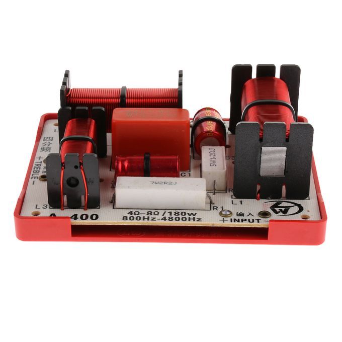 4Way 180W Treble Bass Speaker Crossover Frequency  Filter Clear