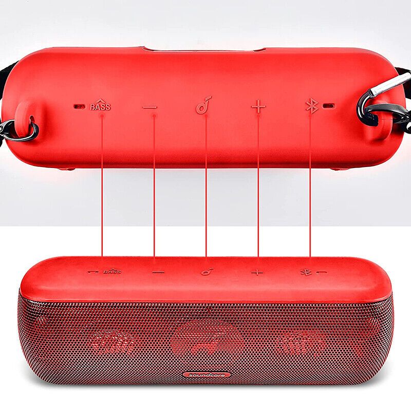Silicone Case - Anker Soundcore Motion+ Speaker Pouch - Red