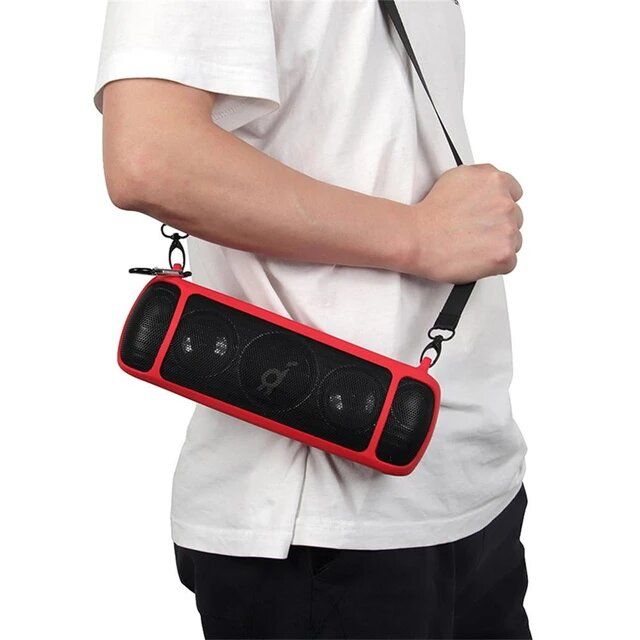 Silicone Case - Anker Soundcore Motion+ Speaker Pouch - Red