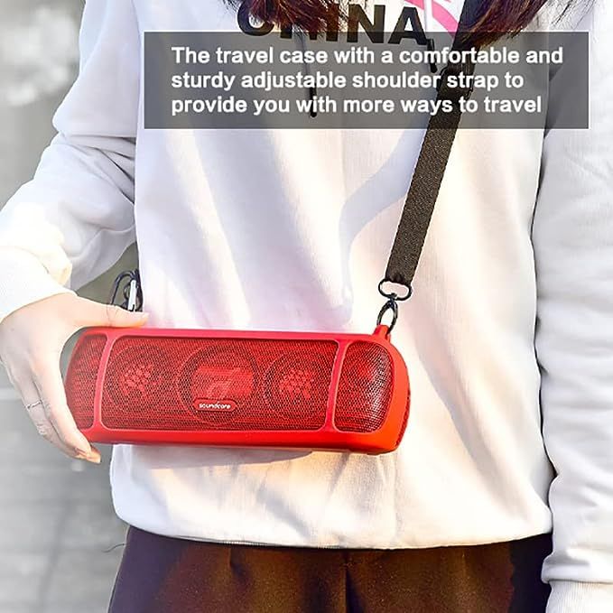 Silicone Case - Anker Soundcore Motion+ Speaker Pouch - Red