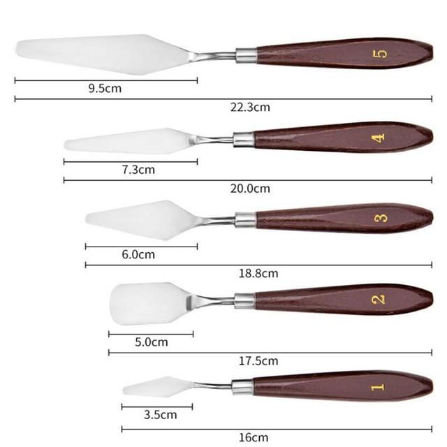 5Pcs Stainless Steel Spatula Cake Decorating Tools