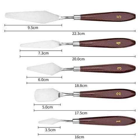 5Pcs Stainless Steel Spatula Cake Decorating Tools