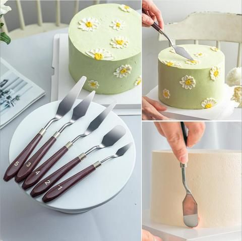 5Pcs Stainless Steel Spatula Cake Decorating Tools