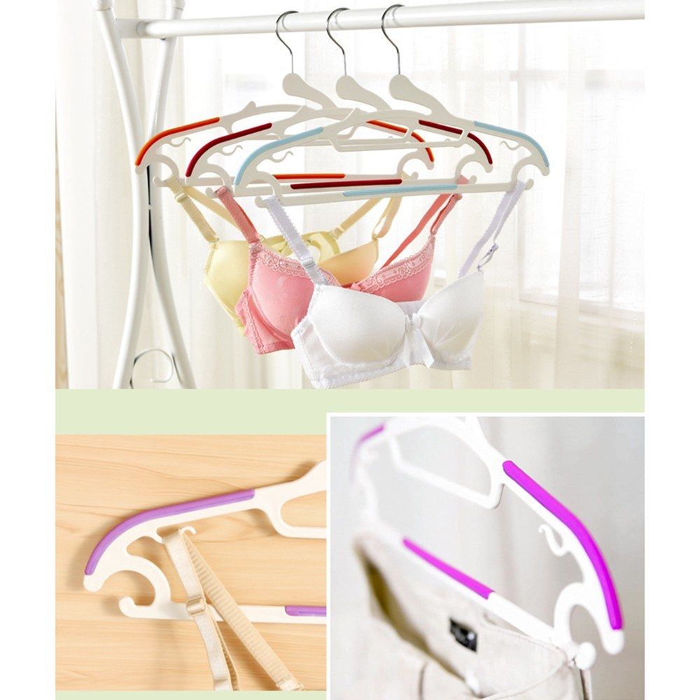 10 PCS/Set Multifunction Hangers ABS Metal Non Slip Wet And
