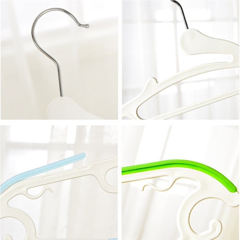 10 PCS/Set Multifunction Hangers ABS Metal Non Slip Wet And